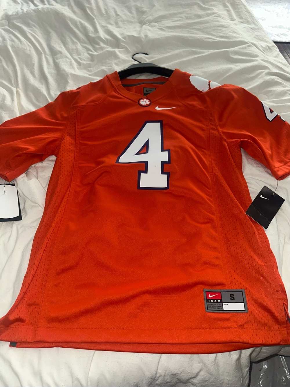 Nike Men’s Orange No. 4 Team Football Jersey Clemson